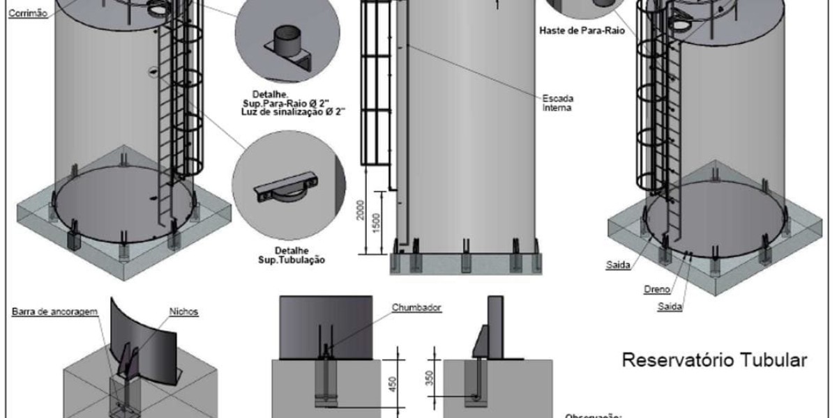 Multi-Column Elevated Storage Tank